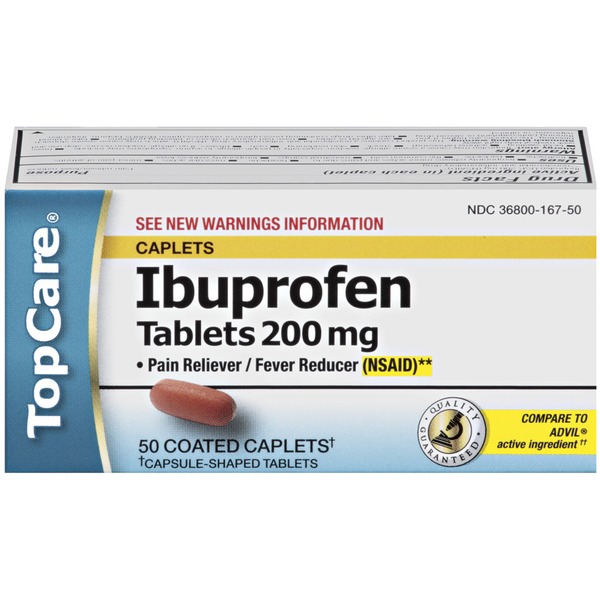 TopCare Ibuprofen 200 Mg Coated Caplets Pain Reliever/Fever Reducer