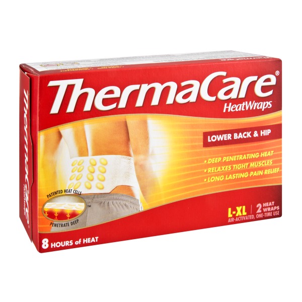 ThermaCare Large Xl Back & Hip 2 Heat Wraps