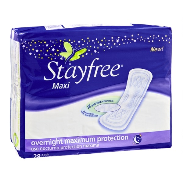 Stayfree Overnight Maximum Protection Maxi Pads