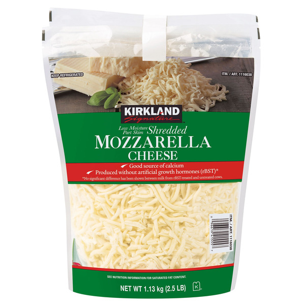 Shredded Mozzarella, 2 X 2.5 lb