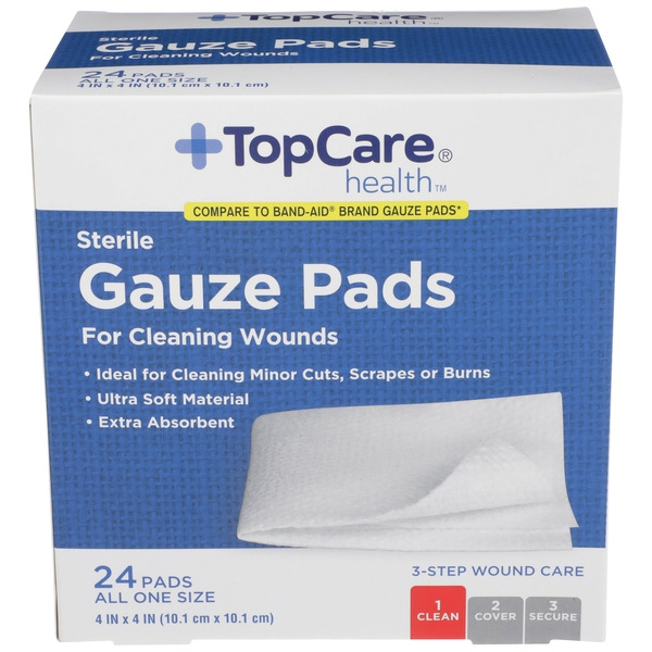 TopCare Sterile Gauze All One Size Pads - 4 x 4 Same-Day Delivery