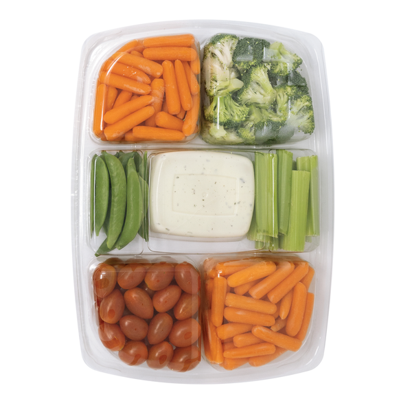 Enlarge Back of Packaged Vegetables & Fruits Taylor Farms Vegetable Tray (opens in a new tab)