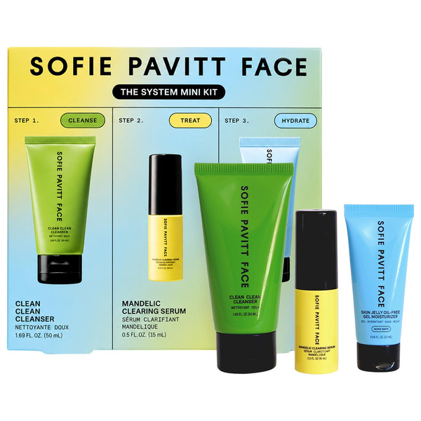 Sofie Pavitt Face Acne-Safe Clear Skin 3-Step System with Mandelic Acid