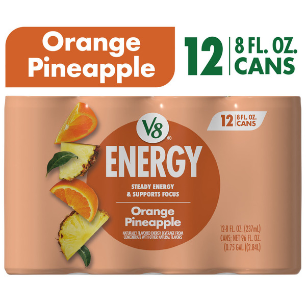 V8 Energy Orange Pineapple Energy Drink Same-Day Delivery or
