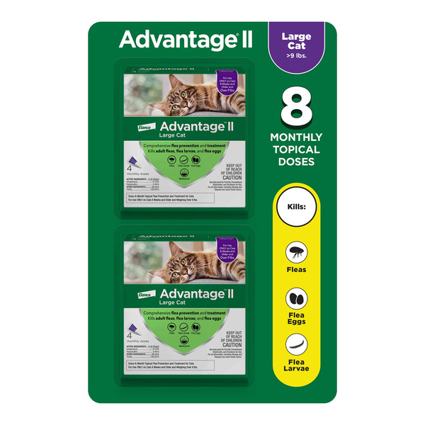 Advantage II Large Cat, Over 9 lbs, 8 Month Supply