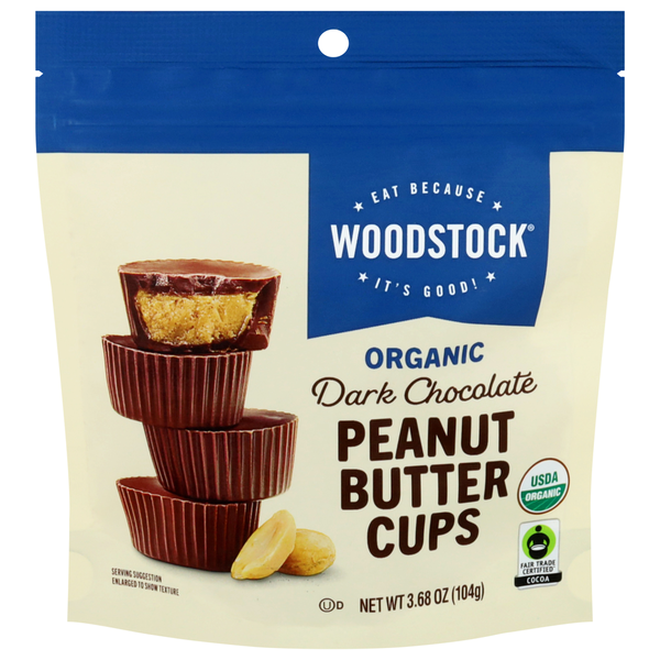 WOODSTOCK Organic Dark Chocolate Peanut Butter Cups