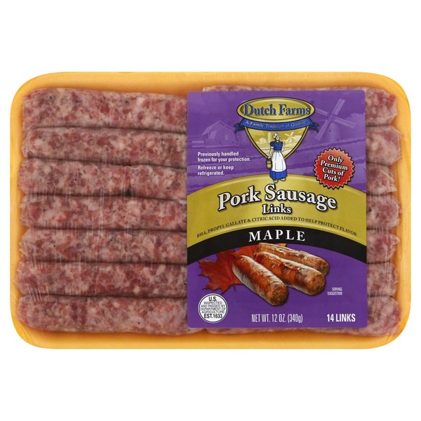 Dutch Farms Pork Sausage, Maple, Links (14 each) Instacart