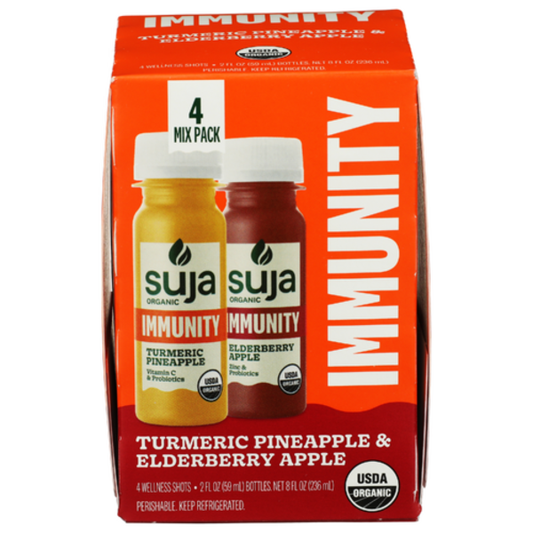 Suja Organic Immunity Mix Wellness Shots 4 Pack Same-Day Delivery