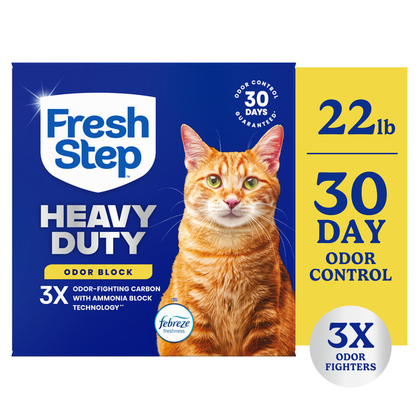 Fresh Step Heavy Duty Odor Block Multi Cat Clumping Litter with Febreze Freshness