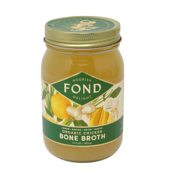 FOND Bone Broth Regenerative Chicken Bone Broth, Lemon and Garlic