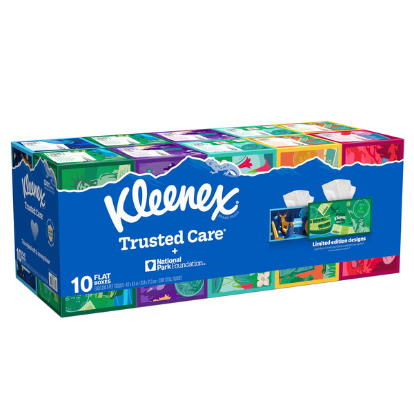 Kleenex Trusted Care Facial Tissue, 2-Ply, 230-count, 10-pack