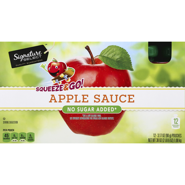 Signature SELECT Apple Sauce, Squeeze & Go!