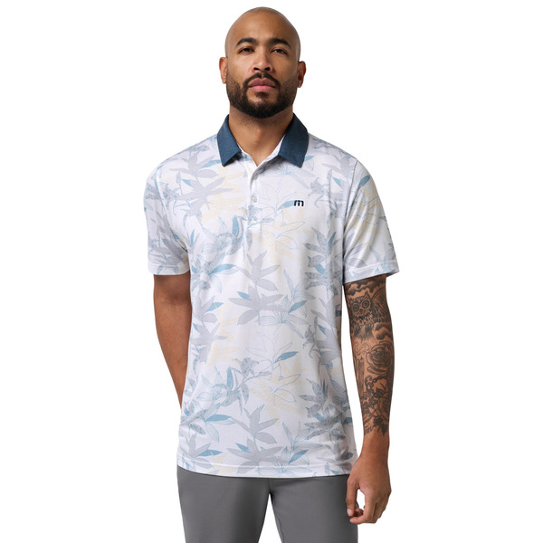 Travis Mathew Men's Featherweight Drift Golf Polo, L - White