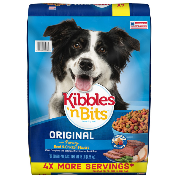 Kibbles 'n Bits Original Savory Beef & Chicken Flavors Dry Dog Food, 16 lb. Bag