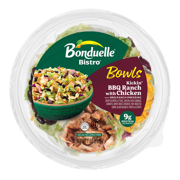Bonduelle Bistro Kickin' BBQ Style Chicken Salad Bowl with BBQ Ranch Dressing