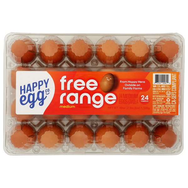 Happy Egg Happy Egg 24 Count Free Range Medium Eggs