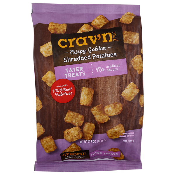 Crav'n Flavor Tater Treats Shredded Potatoes Same-Day Delivery or