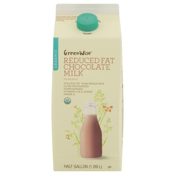 GreenWise Milk, Reduced Fat, Chocolate, Organic Same-Day Delivery