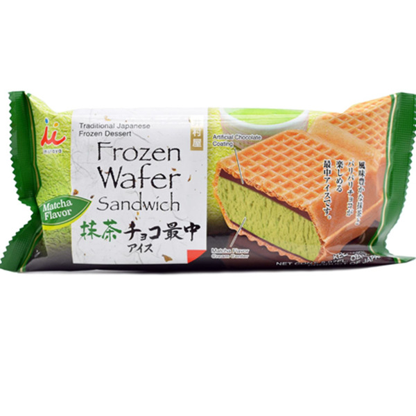 Imuraya Traditional Japanese Matcha Flavored Frozen Wafer Sandwich