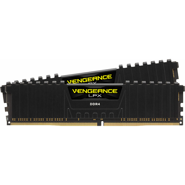 CORSAIR Black Vengeance LPX 16GB (2PK 8GB) 3.6GHz PC4-28800 DDR4 DIMM Unbuffered Non-ECC Desktop Memory Kit