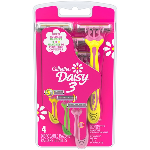 Gillette Daisy 3 Women's Disposable Razors (4 ct) - Instacart