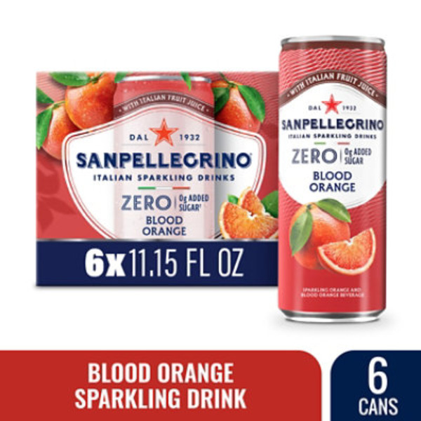 San Pellegrino Zero Sugar Blood Orange Italian Sparkling Drink