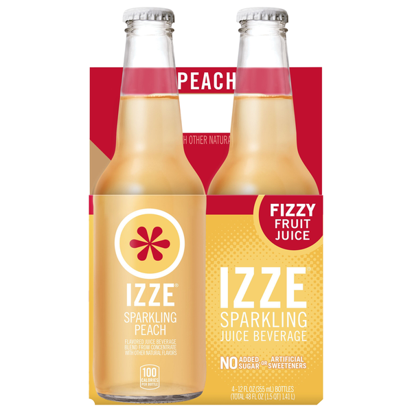IZZE Sparkling Peach Juice Beverage Same-Day Delivery or