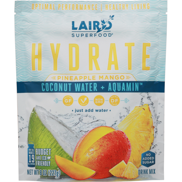 Laird Superfood Hydrate Pineapple Mango Drink Mix Same-Day