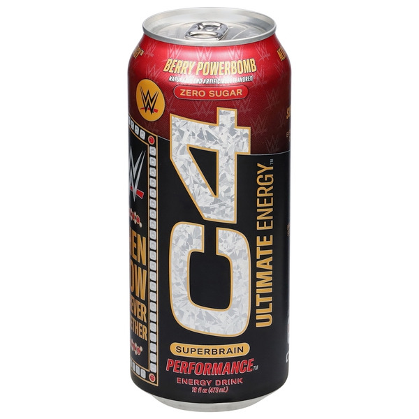 C4 Energy C4 Ultimate Bev, Carbonated, Berry Powerbomb Same-Day 