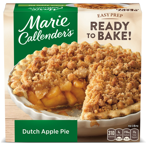 Marie Callender's Dutch Apple Pie Ready to Bake Frozen Dessert