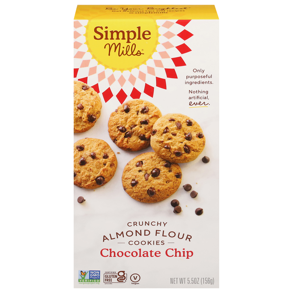 Simple Mills Almond Flour Cookies, Crunchy Chocolate Chip
