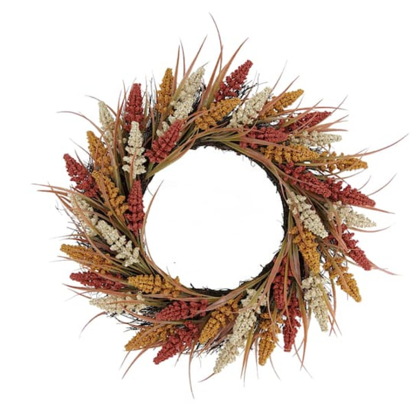 Ashland Burnt Orange & Yellow Heather Wreath