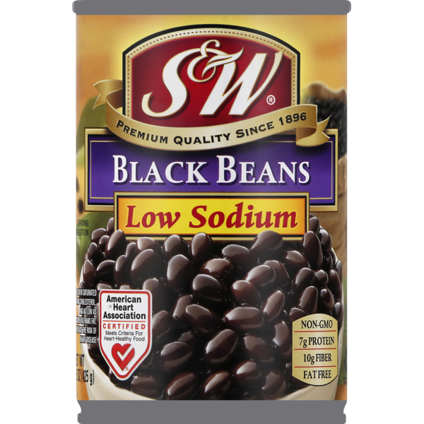 S&w Black Beans, Low Sodium, Can (15 oz) from Safeway Instacart