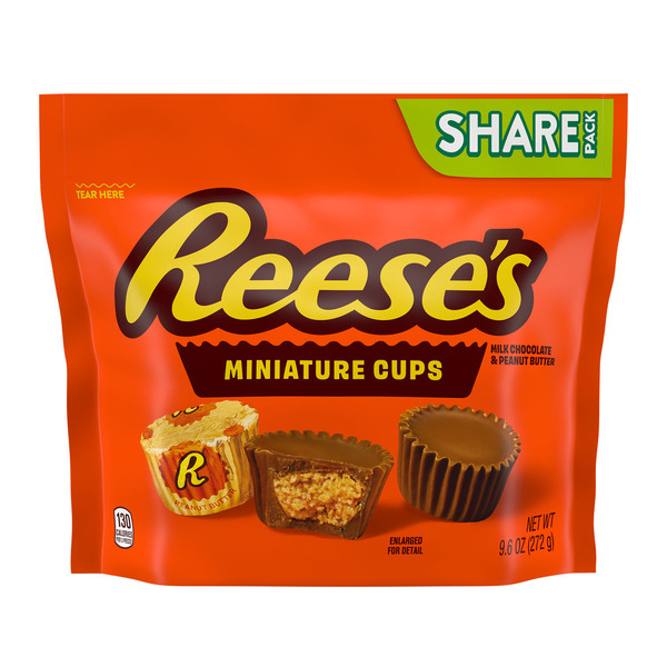 Reese's Miniatures Milk Chocolate Peanut Butter Cups, Candy Share Pack, 9.6 oz