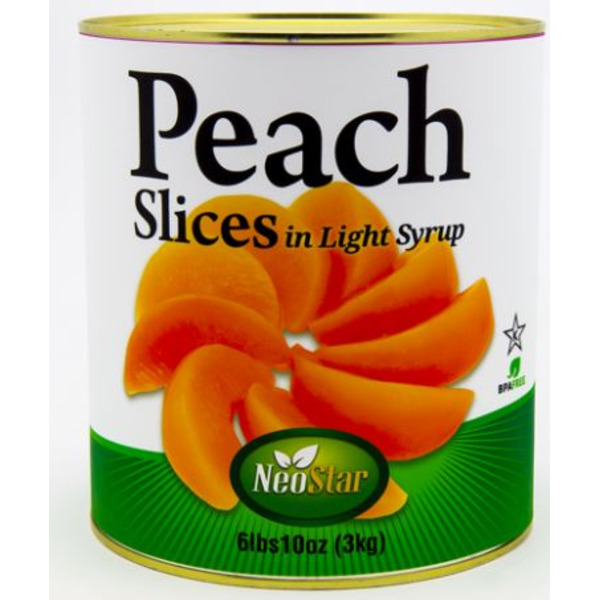 Neo Star - Sliced Peaches in Light Syrup - #10 cans