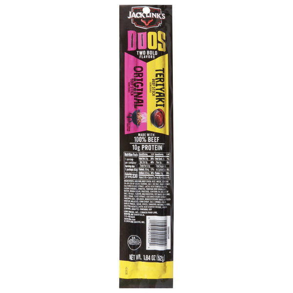 Jack Link's Duos Original/Teriyaki Beef Sticks Same-Day Delivery