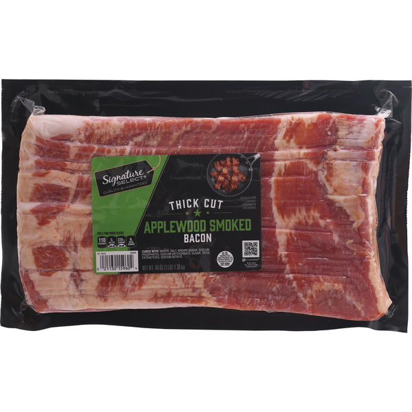 Signature SELECT Bacon, Applewood Smoked, Thick Sliced, Value Pack