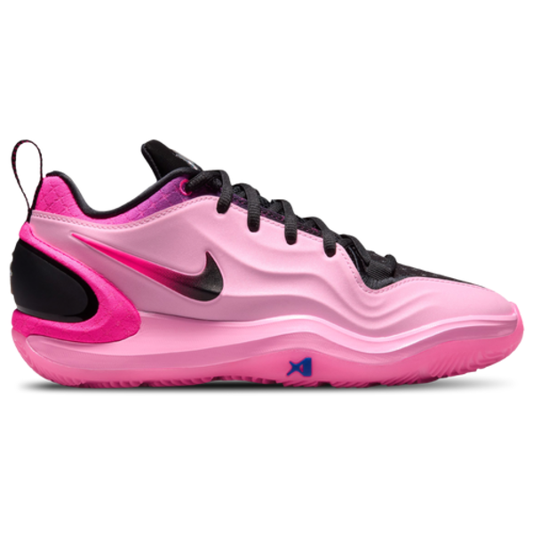 Nike Kids' Grade School A'Two 'Effect' Basketball Shoes, Size 7, Medium/D - White/Pink/Blue