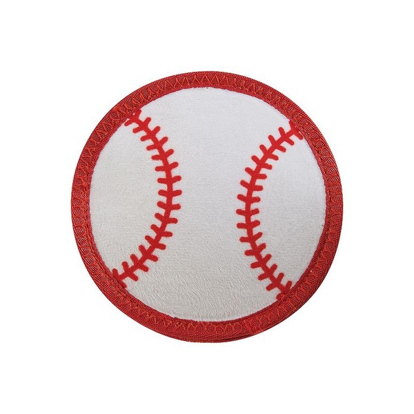 Outward Hound Tough Skinz Baseball Dog Toy - White