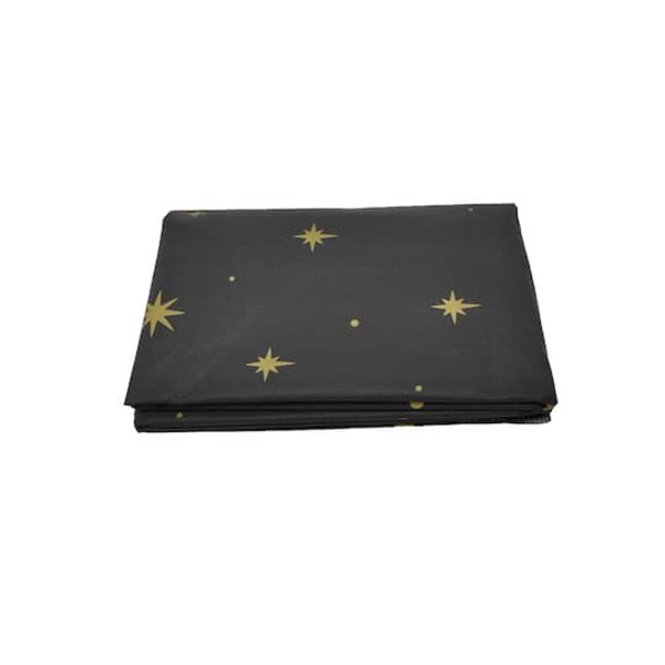 Celebrate It Bound by Magic Stars Vinyl Tablecloth - Black