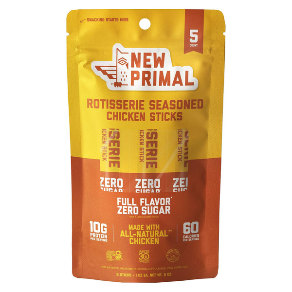 The New Primal Rotisserie Seasoned Chicken Meat Sticks