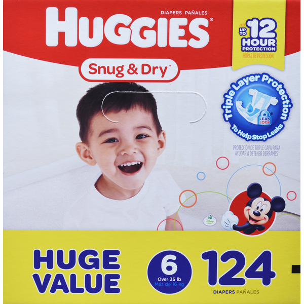 huggies snug dry size 6 diapers 124 ct from frys instacart huggies snug and dry size 6
