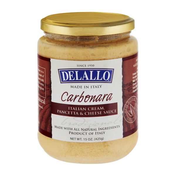 DeLallo Carbonara Italian Cream Pancetta & Cheese Sauce (15 oz) Instacart