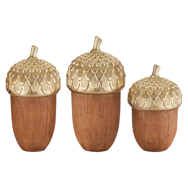 Kirkton House Set of 3 Acorn Or Mushr, Acorn Lght Base Same-Day