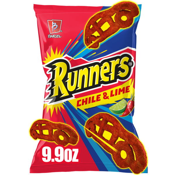 Barcel Runners 9.9 oz Sharing Size Bag, Chili Pepper & Lime Flavored Spicy Corn Snacks