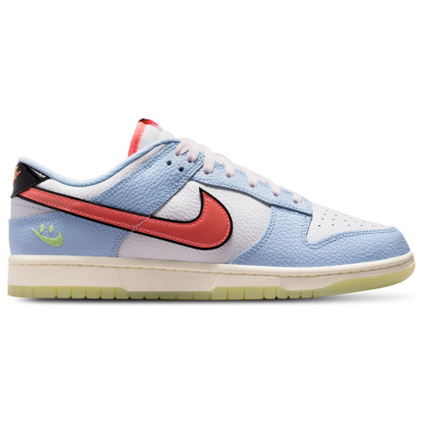 Nike Men's Dunk Low Basketball Shoes, Size 8.5 - Hydrogen Blue/Flash Crimson/White