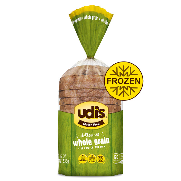 Udi's Gluten Free Frozen Delicious Whole Grain Sandwich Bread