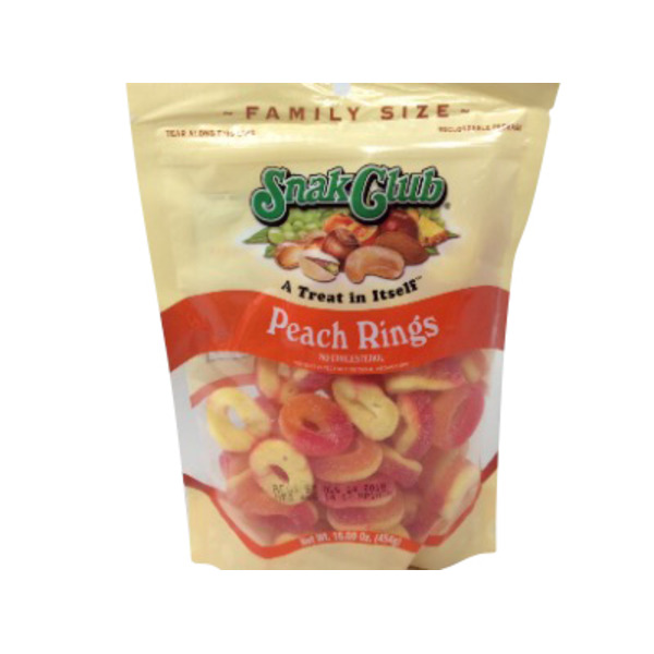 Snak Club Peach Rings, Family Size
