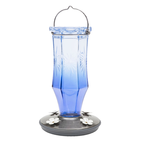 Perky-pet Sapphire Starburst Decorative Glass Hummingbird Feeder - 16 Oz. Capacity