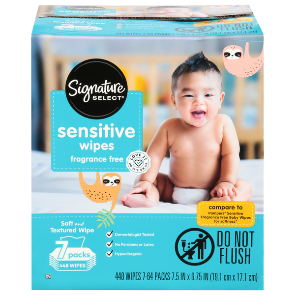 Signature SELECT Sensitive Fragrance Free Wipes